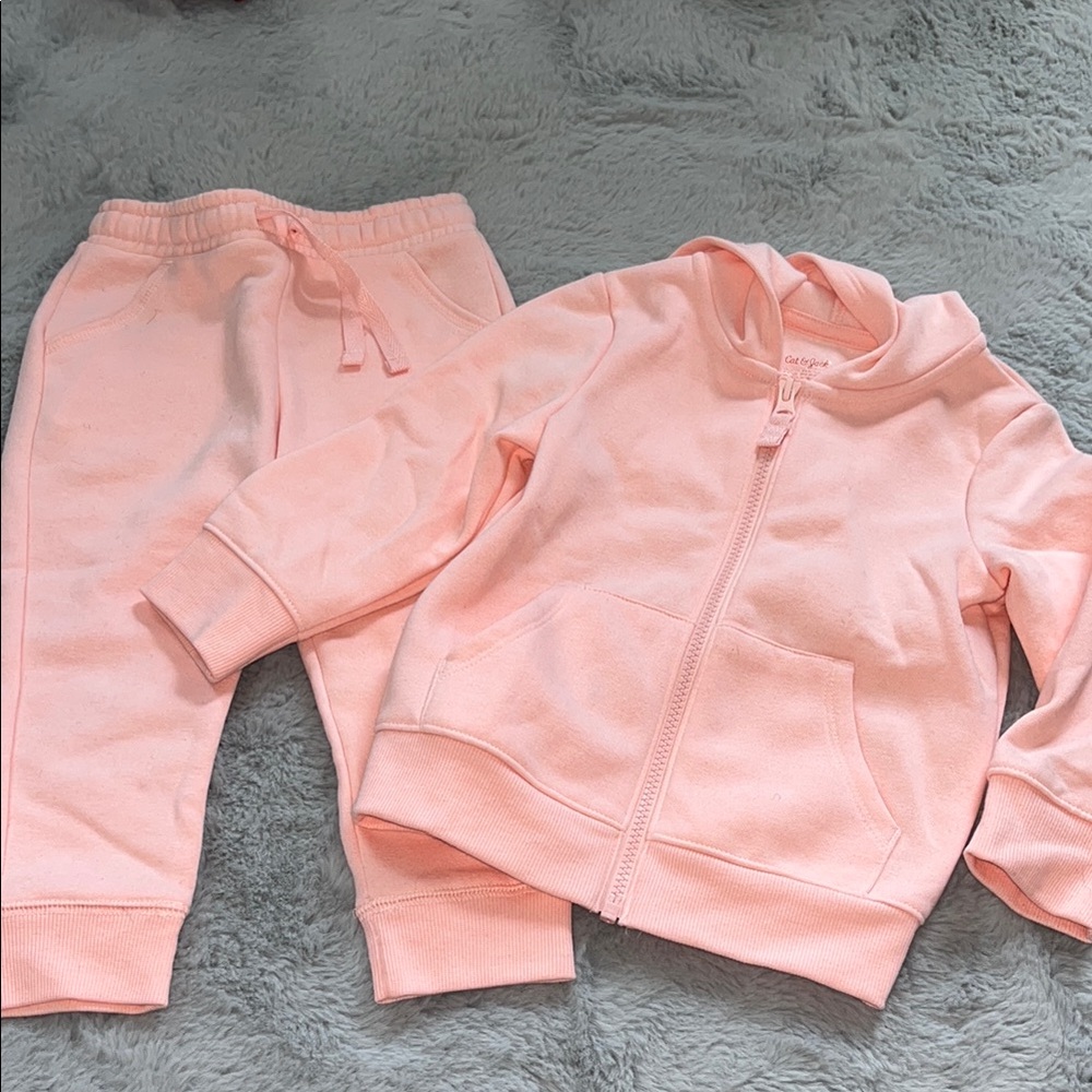 Cat & Jack Pink Sweatpants Jogger Set